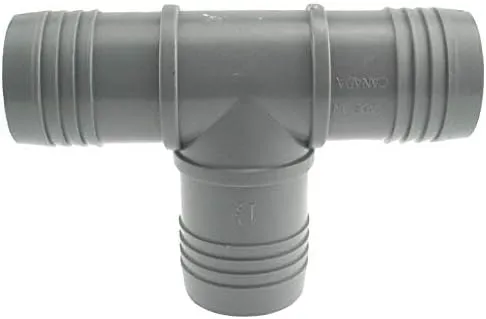 Pipe Fitting, Plastic Insert Tee, 1-1/2-In.