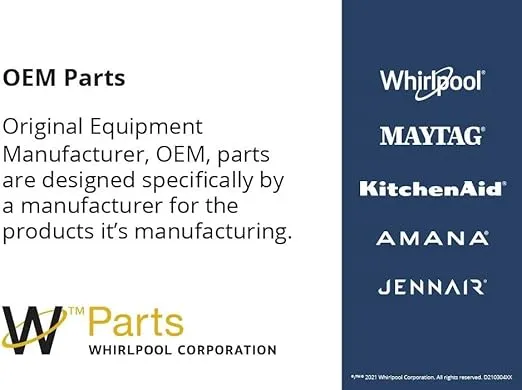 Whirlpool WP61006199 OEM SxS Refrigerator Defrost Heater Assembly, Black