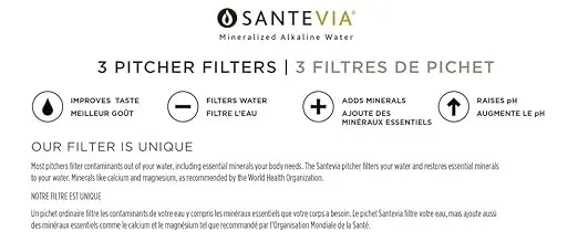 Santevia Water Systems Pitcher Filter (3 Pack) , White - (P422)