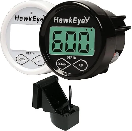 HawkEye in Dash Depth Finder w/Air & Water Temperature - Transom Mount