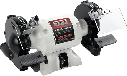 JET 8-Inch Bench Grinder, No Wheels, 1725 RPM, 1/2 HP, 115V 1Ph (Model JWBG-8NW)