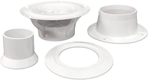 Lippert 360 Siphon RV Roof Vent Cap for Odor Prevention with Universal Fit, Built-In Bug Screen, White Polycarbonate - 389381