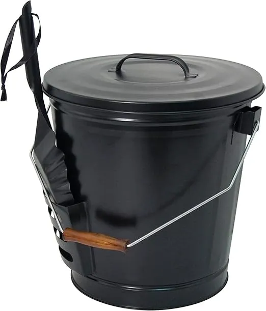 Panacea 15343 Ash Bucket with Shovel, Black