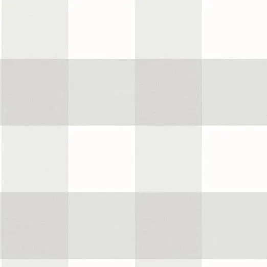 Chesapeake Grey Chesapeake 3115-12531 Amos Gingham Wallpaper, Light Grey