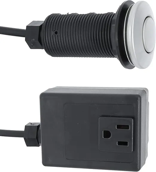 Danco 10685 Sink Top Mount Air Switch for Garbage Disposals with Extended Thread Length, Chrome