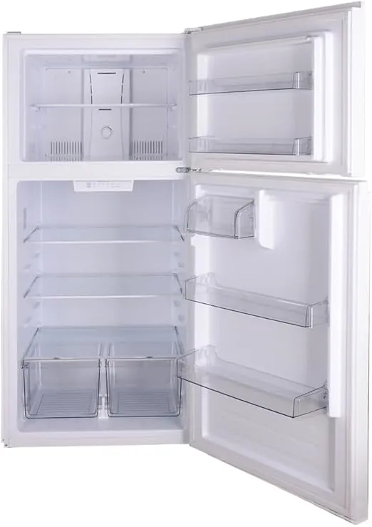 Kenmore 33 in. 20.5 cu. ft. Capacity Refrigerator/Freezer with Full-Width Adjustable Glass Shelving, Humidity Control Crispers, ENERGY STAR Certified, White