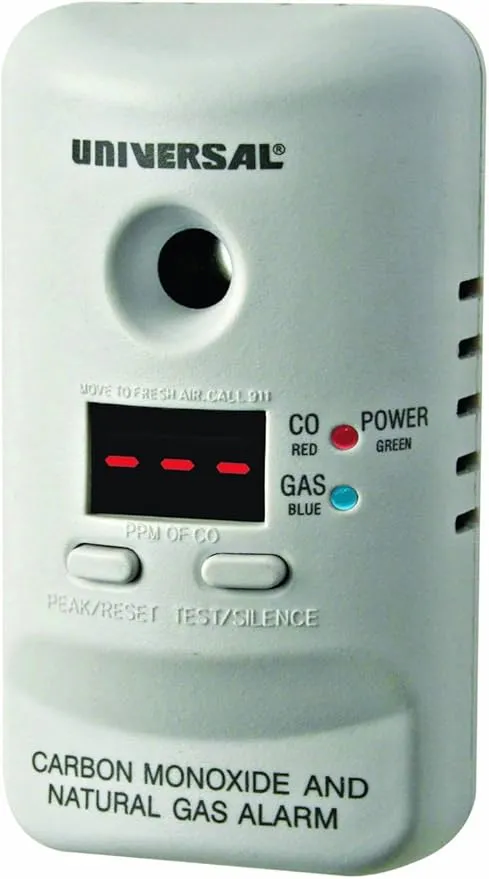 Universal Security Instruments MCND401 M Series Plug-In Carbon Monoxide and Natural Gas Alarm with 9-Volt Battery Backup