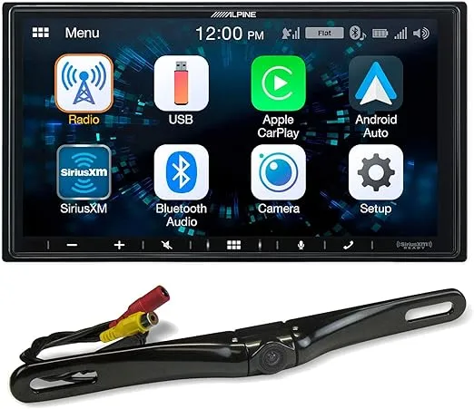 ALPINE iLX-ILX-W670 7" Digital Media Bluetooth Carplay Receiver+License Plate Camera