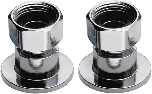 Krowne 21-400L Krowne Silver Series Coupling Flanges, (2) Pieces, 1/2" NPT Female Inlet, Low Lead Compliant (fits 12-8XX Silver Series 8" Center Wall Mount Faucet,)‌​‍​​‌‌​‌‌‍​​‌‌​‌‌‍​​‌‌‌​‍​