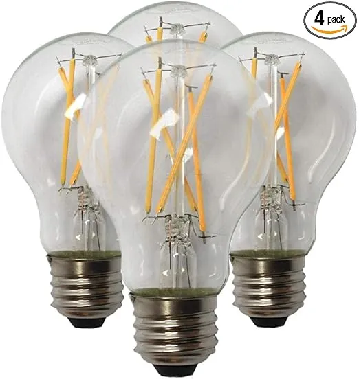 Sylvania 40687 - LED8A19DIMCL92713YTLRP4 16/CS 4/SKU Victorian Style Antique Filament LED Light Bulb4