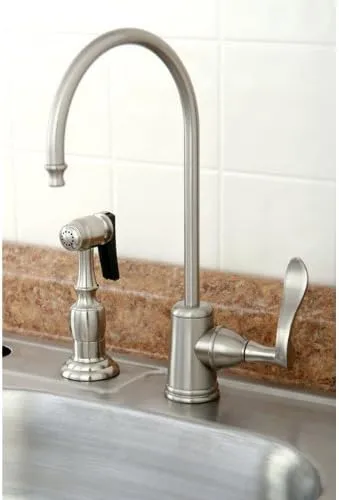 Kingston Brass Gourmetier KS7198CFL Century Single Handle Water Filtration Faucet, Brushed Nickel