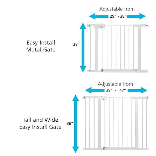 Safety 1st Extra Wide Baby Gate with Door: Premium Child Safety Gate, Extra Tall Baby Gate, Easy Installation, 36" Tall & Wide, Fits Between 29" and 47"