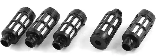 uxcell 9mm Male Thread PSU Type Pneumatic Exhaust Noise Muffler 5pcs
