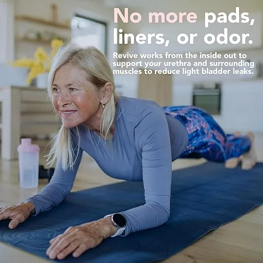Revive Bladder Support for Women | Discreetly Control Leaks for up to 12 Hours | Supports Stress Incontinence | Comfortable Alternative to Pads & Liners, Reusable & Easy-to-Use | 2 pack, 62 Day Supply