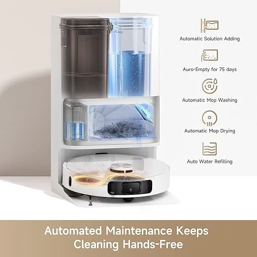 dreame L10s Ultra Gen 2 Robot Vacuum and Mop, 10,000Pa Suction, MopExtend Technology, All-in-One Base Station, Pet-Friendly, Versatile Carpet Cleaning, DuoScrub Mopping System, Smart Pathfinder Tech