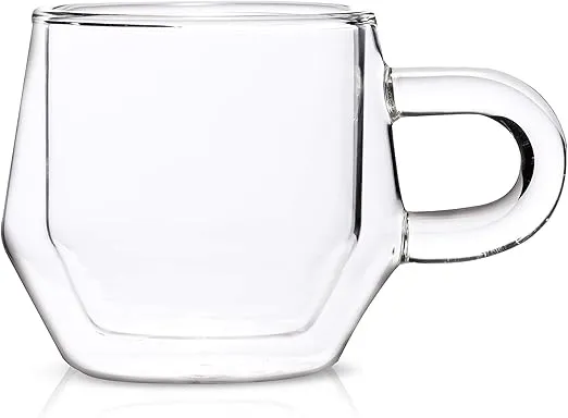 Double Walled Glass Espresso Cups by Hearth I 2, 4oz Clear Insulated Cortado Glasses With Handles I Perfect Double Shot Espresso Glass Or Cortado Cup | Designed In The USA by Espresso Parts Ltd.