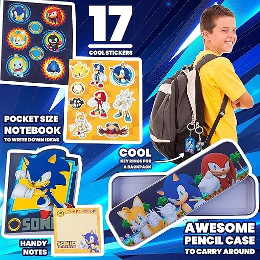 Sonic the Hedgehog Advent Calendar 2024 for Teenagers - Stationery, Keychains, and More