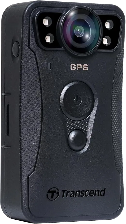 Transcend TS128GDPB40A DrivePro Body Camera 40 with 128GB Memory, 2K QHD 1440P 60fps, IP68 Rating, Wi-Fi, GPS, Electronic Image Stabilization and 11-Hour Battery Life