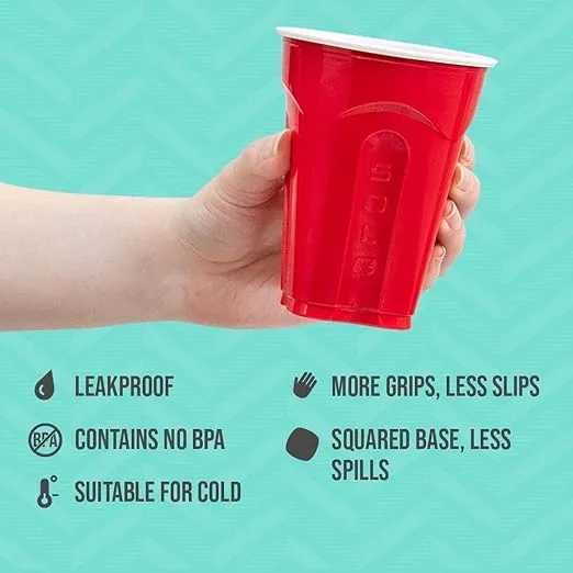 SOLO Original Red 18oz Plastic Party Cups, 100ct