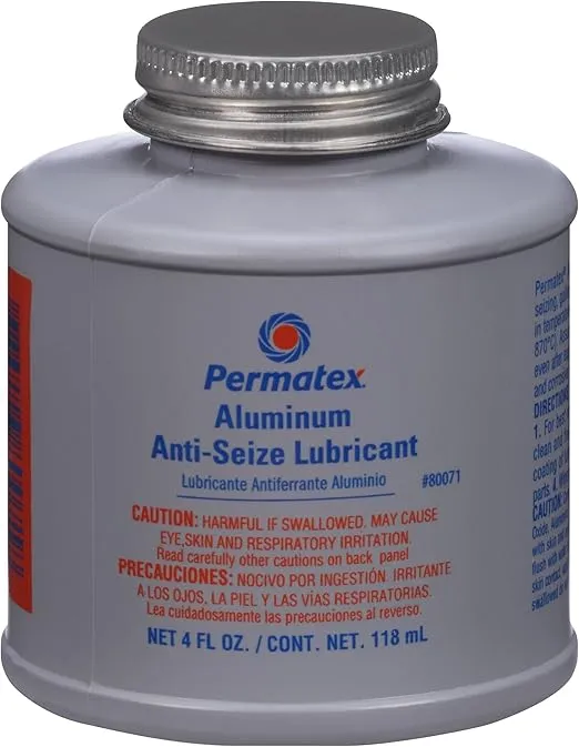 Permatex 80071-12PK Anti-Seize Lubricant with Brush Top Bottle, 4 oz. (Pack of 12)