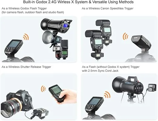 Godox Xpro-N 2.4G X System TTL Wireless Flash Trigger Transmitter & 2 x Godox X1R-N Controller Receiver Compatible for Nikon Flash…