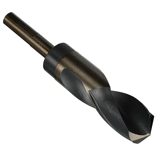 Drill America 1-1/4" Reduced Shank High Speed Steel Black & Gold Contractor Drill Bit with 3-Flat 1/2" Shank, KFD3F Series