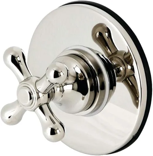 Kingston Brass KS3036AX 3-Way Diverter Valve with Trim Kit, Polished Nickel