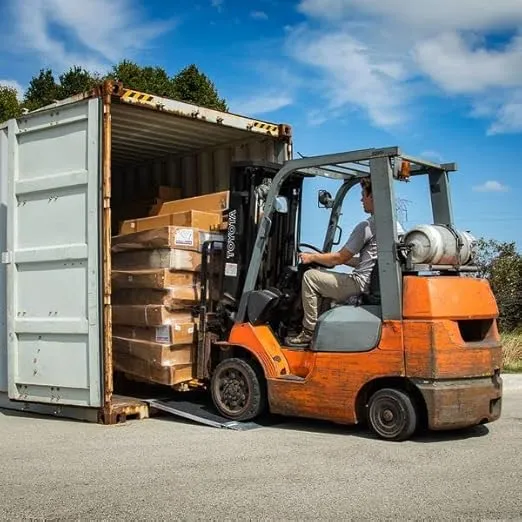 48" x 36" HD Ramps Grit-Coat Shipping Container Ramps - 8,000 lb. Capacity