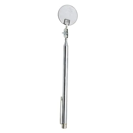Ullman HTS-2 Glass High-Tech Telescoping Inspection Mirror, 3-1/4" Diameter, 6-1/2" to 29-1/2" Extended Handle Length, Clear, (Model: 758-HTS-2)