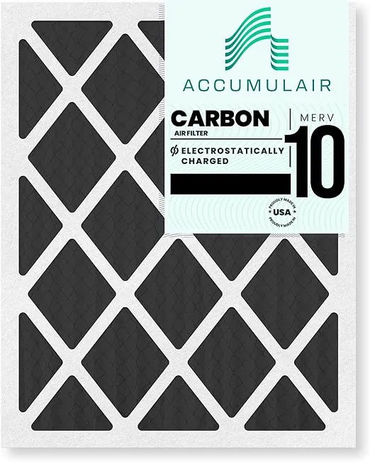 Accumulair Carbon 16x30x1 (15.5x29.5) Odor eliminating Air Filter/Furnace Filter