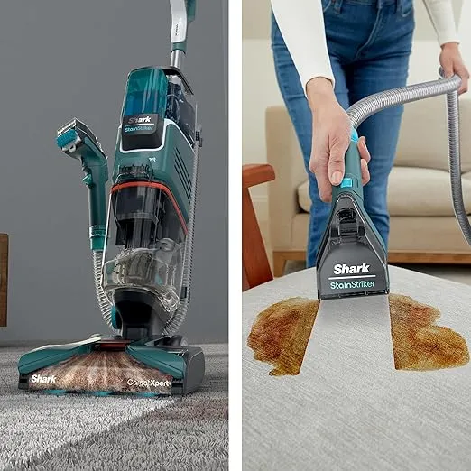 Shark R-EX205 CarpetXpert Carpet, Area Rug & Upholstery Cleaner with StainStriker, Built-in Spot & Stain Cleaner, Teal - Certified , EX200 Series (Renewed)