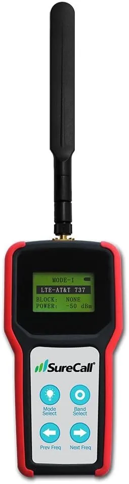 SureCall Five-Band RF Signal Meter for 4G LTE, Cellular, PCS and AWS Cell Phone Signal Booster Installation (SC-METER-01)