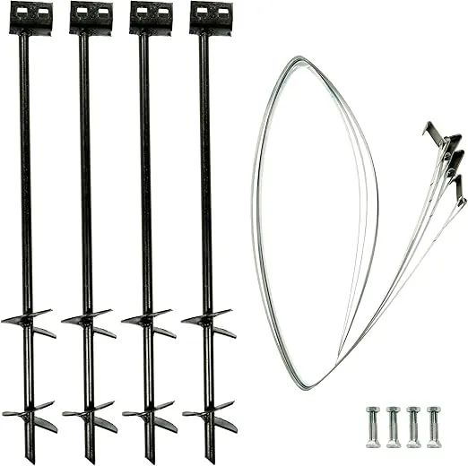 Tie Down | 30 in. x 3/4 in. Double Head anchoring kit with Straps and Bolts (4-Pack)