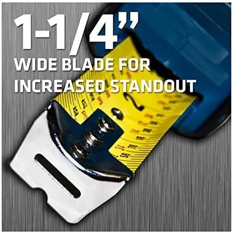 Century Drill & Tool's Big Blue Tape Measure - 25-Foot, Durable and Accurate Measuring Tape with Magnetic Tip for Easy Use, Perfect for DIY and Professional Projects