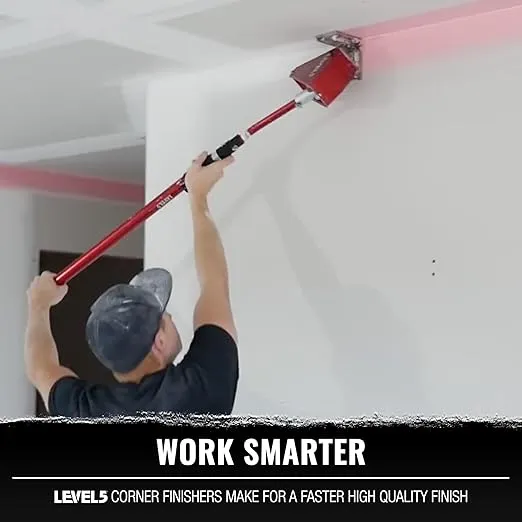 LEVEL5 2.5 Inch Corner Finisher/Angle Head | Professionally Finish Corner Joints | for Drywall Sheetrock Gyprock and Wallboard | High-Grade Steel and Aluminum Parts | 4-732
