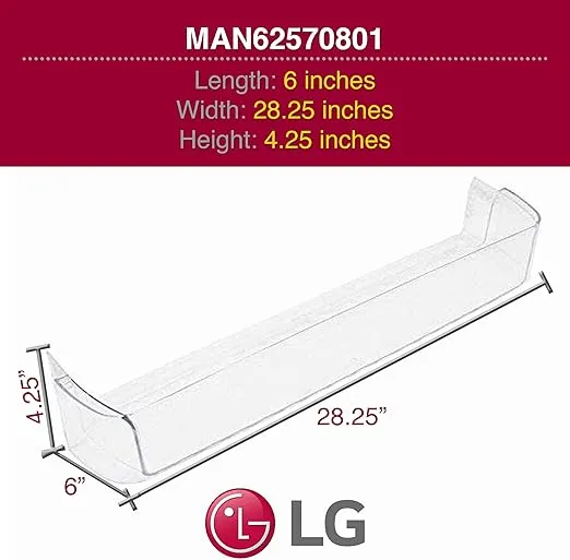 LG MAN62570801 Genuine OEM Door Shelf Bin for LG Refrigerators