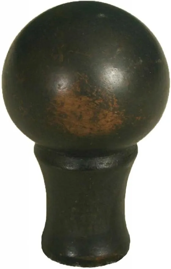 Royal Designs Small Ball Lamp Finial for Lamp Shade, 2 Inch, Antique Brass