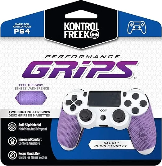 KontrolFreek Performance Grips for PlayStation 4 (PS4) Controller (Galaxy Purple)