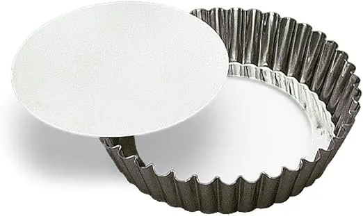 SCI Scandicrafts Fluted Deep Tart/Quiche Mold, Removable Bottom 8-inch Diameter by 1.75-inch Deep