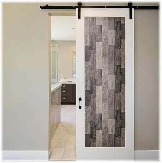 RoomMates RMK11210WP Black Weathered Wood Plank Peel and Stick Wallpaper, Black