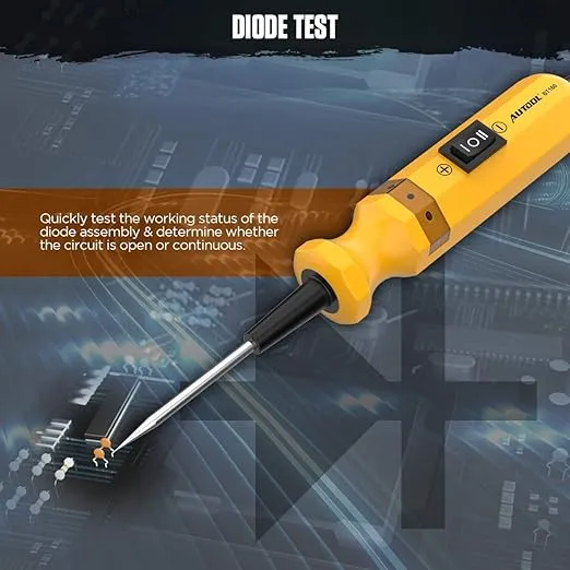 AUTOOL Circuit Probe Kit 6-24V Automotive Circuit Tester with Auto Electrical System Testing Functions (Digital Voltage Tester/Multimeter/Short Finder/Battery Tester/Power or Ground Supply)