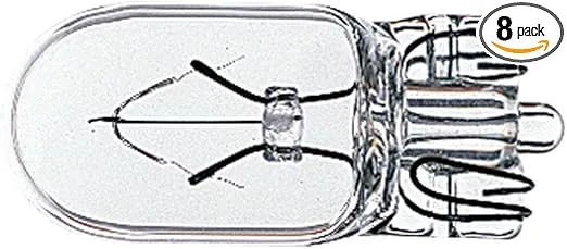 Seagull 9728 12V 5W Wedge Base Clear Bulb, 8 count