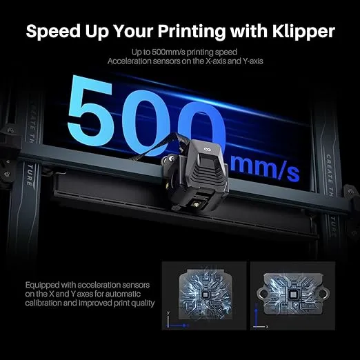 ELEGOO Neptune 4 Plus 3D Printer and Rapid PLA+ Filament 1.75mm 1KG, 500mm/s High Speed FDM Printer with High-Temp Nozzle and Auto Leveling, 12.59x12.59x15.15 Inch Printing Size