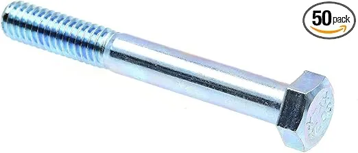 Prime-Line 9059144 Hex Bolts, 5/16 In.-18 X 2-1/2 In., A307 Grade A Zinc Plated Steel (50 Pack)