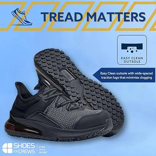 Shoes for Crews Gia Women's Slip Resistant Work Shoes Non Slip Sneakers Walking Water Resistant Zapatillas Zapatos Trabajo Food Service Chef Kitchen