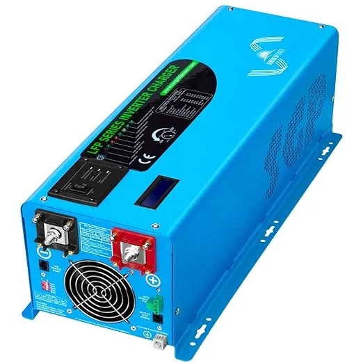 SUNGOLDPOWER 4000W 24Vdc Pure Sine Wave Inverter Low Frequency 240Vac Input 120Vac/240Vac Output Split Phase with Battery Charger Off-Grid 12000W Peak,(Upgrade)