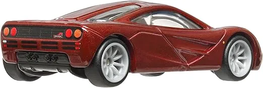 Hot Wheels Premium Car Culture Circuit Legends Toy Vehicle, 1:64 Scale Die-Cast McLaren F1 for Collectors, Real Riders Tires, Metal/Metal