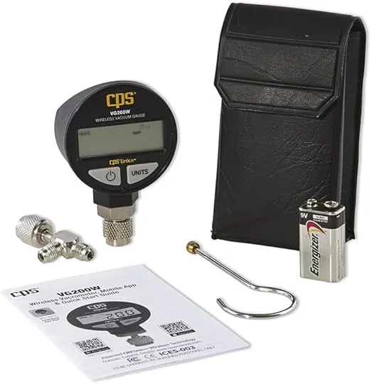 CPS CPSVG200W Vacuum Gauge (W/Digital LCD Display Wireless), Yello