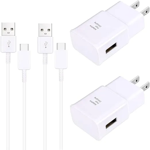 Android Phone Charger,Samsung Charger Fast Charging with 8FT USB Type C Cable for Samsung Galaxy S23/S23 Ultra/S22/S21/S20/S20+/S10/S10+/S10e/S9/S9+/S8/S8Plus/Edge/Active/Note 8/9/10/20(2 Pack)