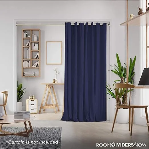 Room/Dividers/Now Tension Curtain Rod - Tension Window Rod - Bedroom, Kitchen Rod - Long, Heavy Duty, Adjustable Extension Curtain Rods by Room Dividers Now (120-150 Inches, Gold)